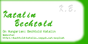 katalin bechtold business card